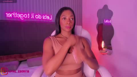 Snapshot of april_ebony18_ chatting on February 21, 10:28 am April online show from February 21, 10:28 am