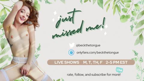 Beck the tongue online show from January 23, 3:05 am