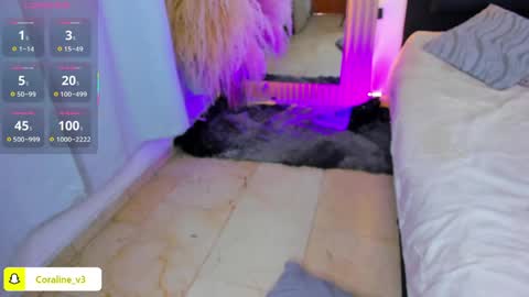 Coraline connected from 10 pm to 6 am Colombia time online show from May 12, 4:05 pm