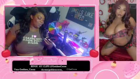 Goddess Cocoa online show from January 18, 8:01 am