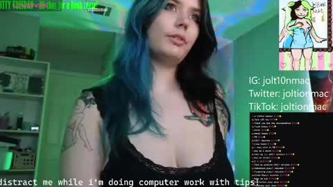 Snapshot of joltionmac chatting on December 3, 8:11 pm JoltionMac JJ online show from December 3, 8:11 pm