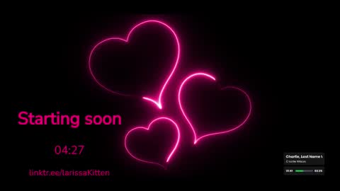 Snapshot of larissa_kitten chatting on September 9, 11:54 am Larissa online show from September 9, 11:54 am