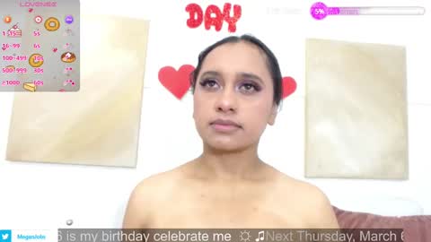 Snapshot of megannrouse_ chatting on March 1, 12:34 pm MEGAN online show from March 1, 12:34 pm