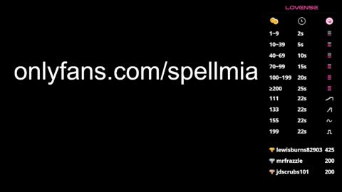 Mia  instagram miasspell online show from January 28, 11:07 pm