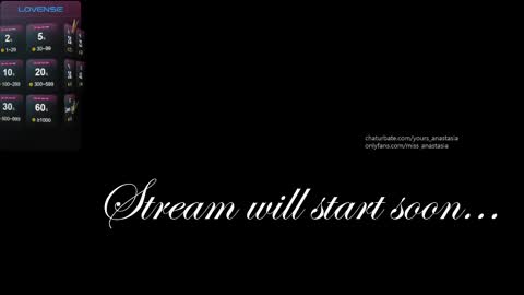 Anastasia online show from March 3, 8:00 pm